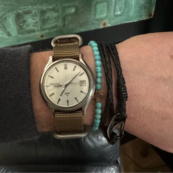 Seiko DX 1970 automatic- with khaki nato strap + orginal ss bracelet - Picture 3 of 17